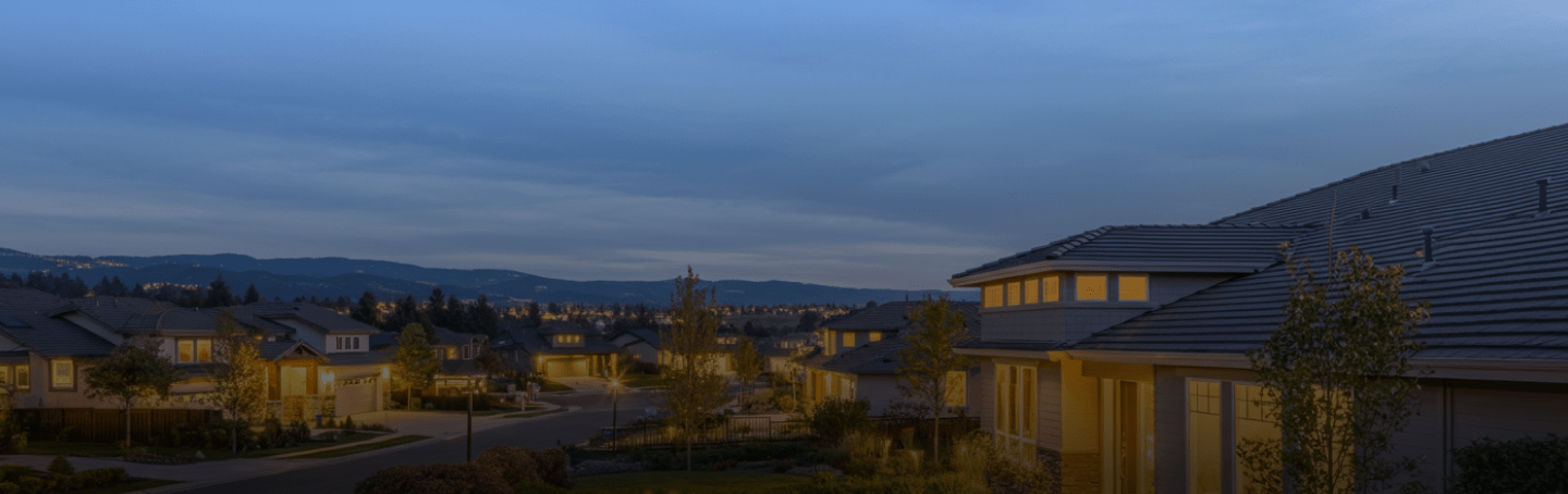 Modern home with beautiful landscape